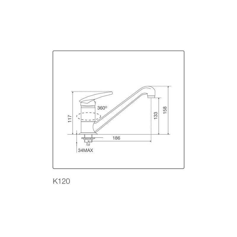Thiết kế của Vòi rửa bát Malloca K120 Thiết kế của Vòi rửa bát Malloca K120