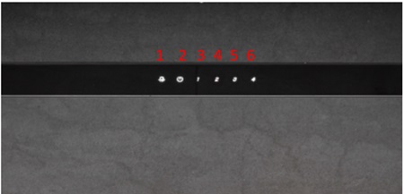 Bảng điều khiển máy hút mùi áp tường Malloca VITA V-13 GRES