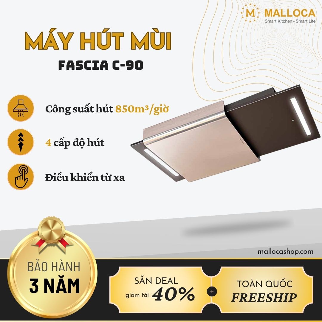 Máy hút mùi âm trần Malloca FASCIA C-90