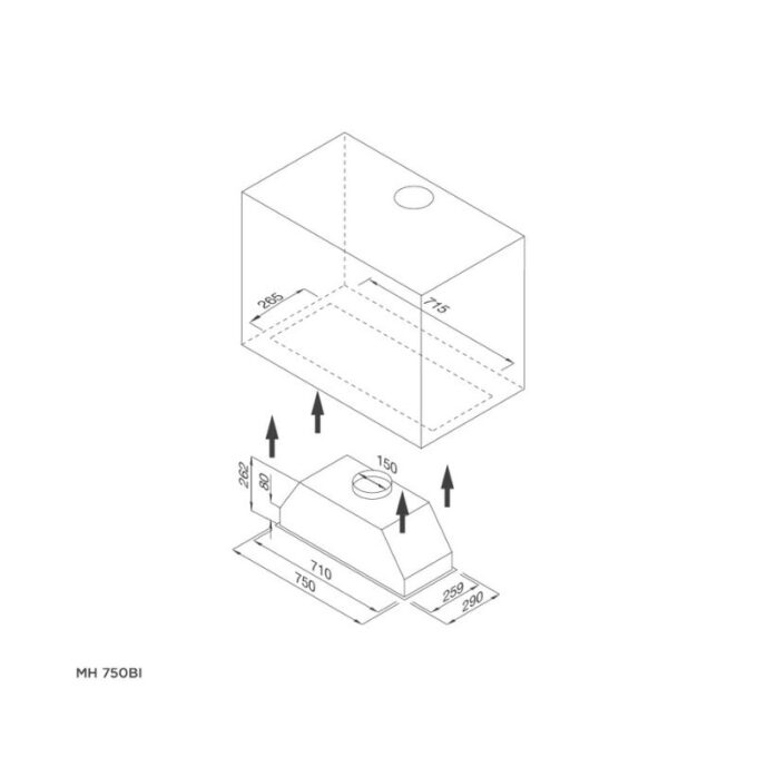 Thiết kế của Máy hút mùi Malloca MH 750BI