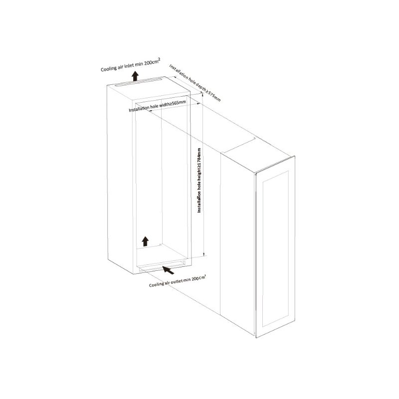 thông số kỹ thuật của Tủ bảo quản rượu âm tủ Malloca MWC-95BI thông số kỹ thuật của Tủ bảo quản rượu âm tủ Malloca MWC-95BI