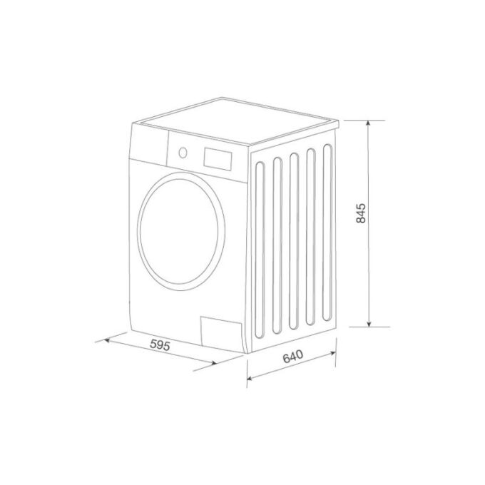 Kích thước máy sấy quần áo Malloca MTD-010SIL
